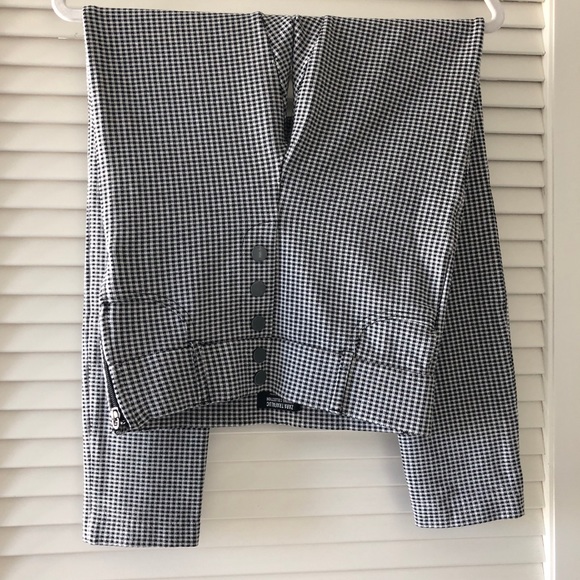Zara high rise leggings black white pattern size S - Picture 1 of 4